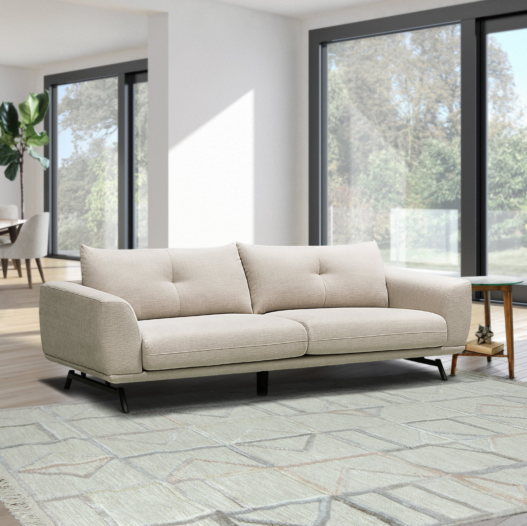 Devon & Claire Betty Fabric Sofa, Cream