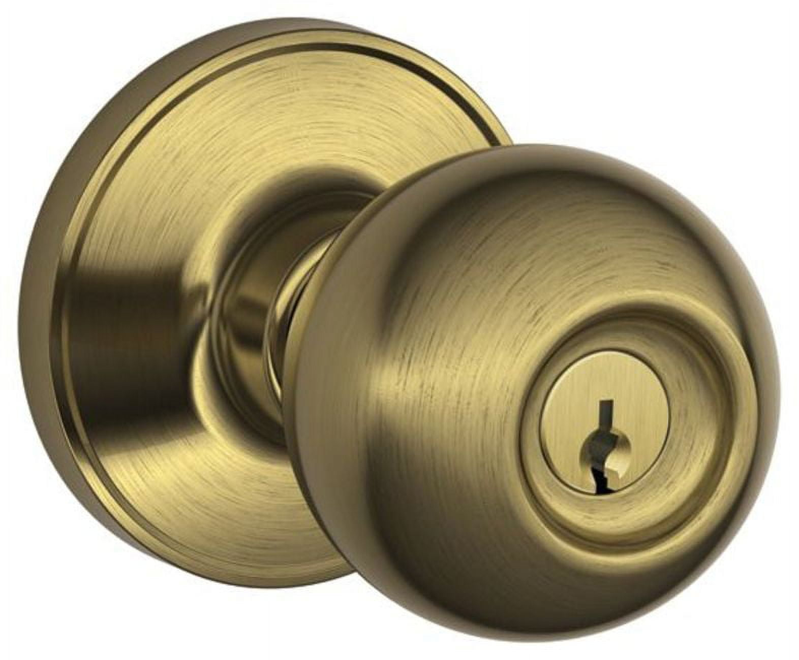 Dexter by Schlage J54CNA609 Corona Keyed Entry Knob, Antique Brass