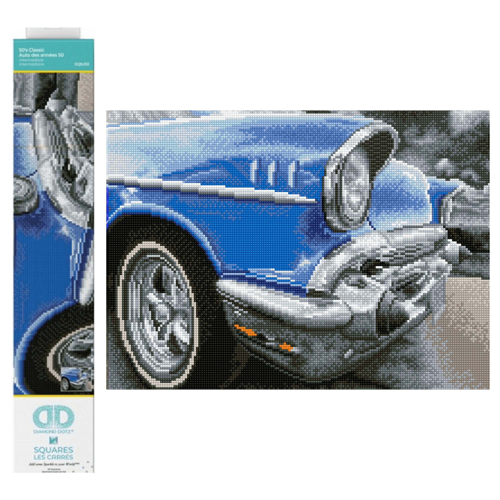 Diamond Dotz 50's Classic Car Diamond Painting Kits for Adults - Diamond Art Kits a Relaxing Creative Craft Kit with Dotz Gems 17.9"x14"