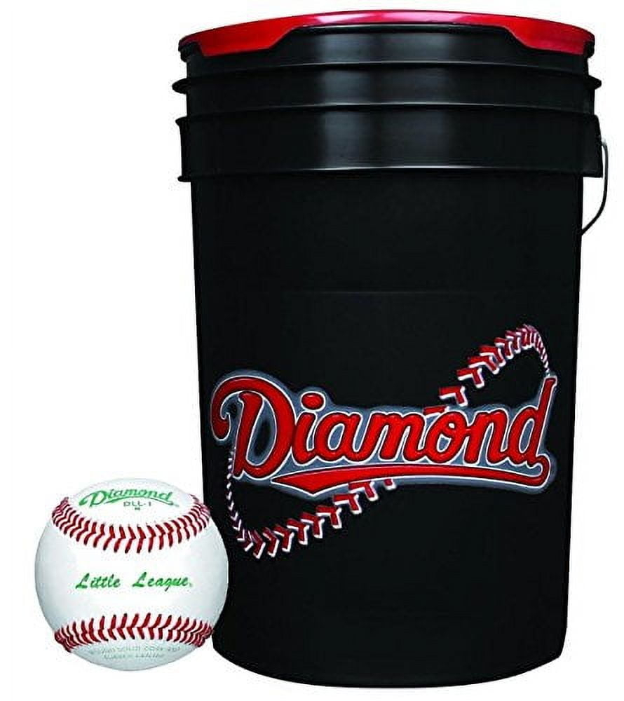 Diamond Baseball 30 D-OB Baseballs with Black 6 Gallon Ball Bucket BKT B D-OB 30