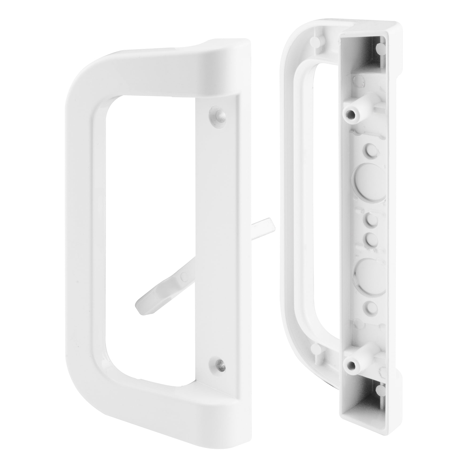 Diecast, White, Mortise Style Sliding Door Handle Set (Single Pack)