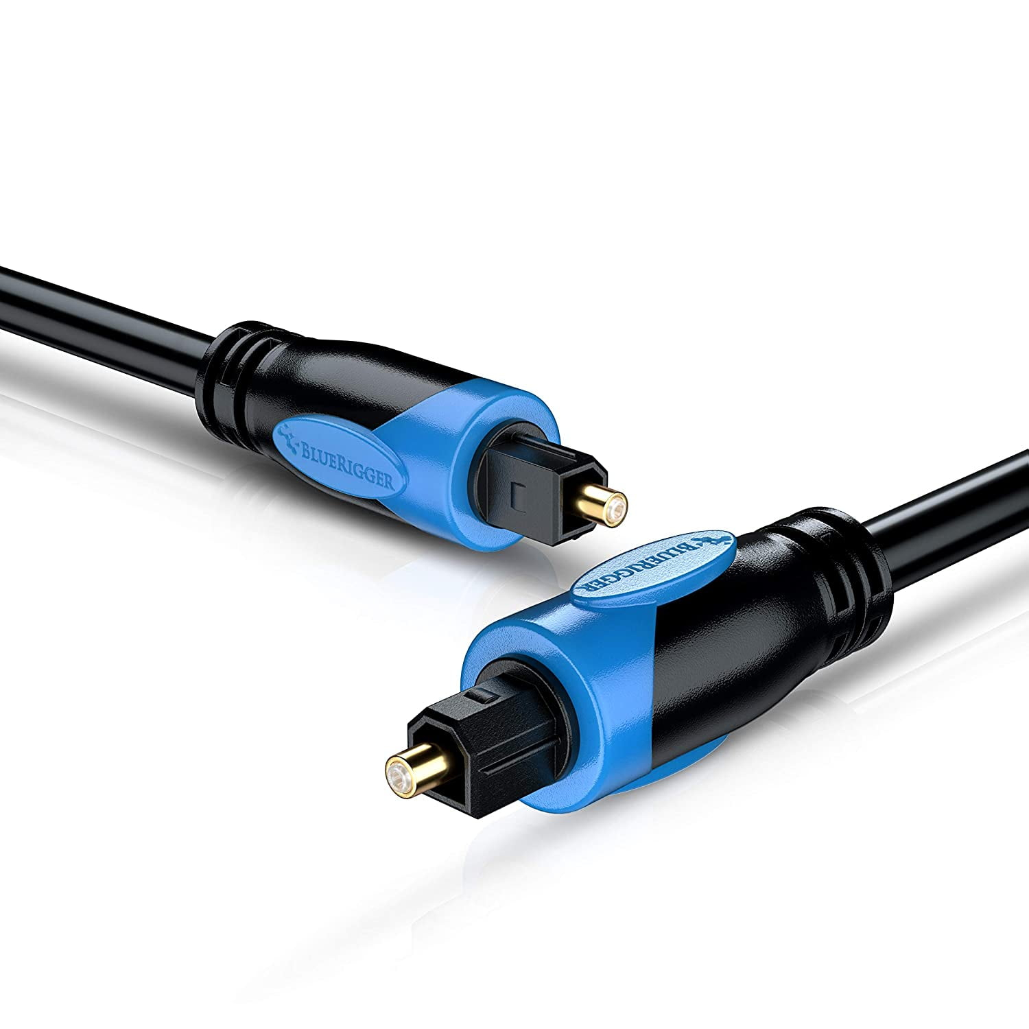 Digital Optical Audio Toslink Cable (50FT, Fiber Optic Cord, in-Wall CL3 Rated, 24K Gold-Plated) -