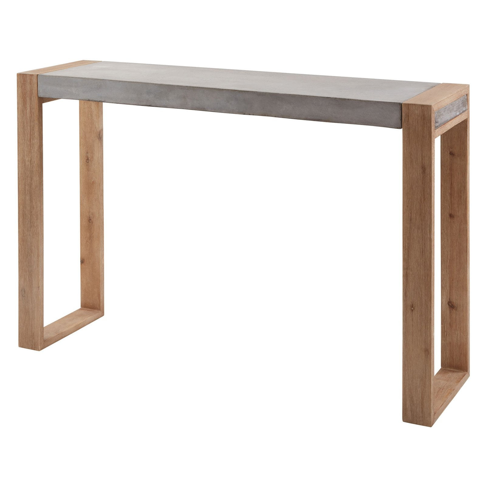 Dimond Home Paloma Console Table in Concrete and Atlantic Brushed