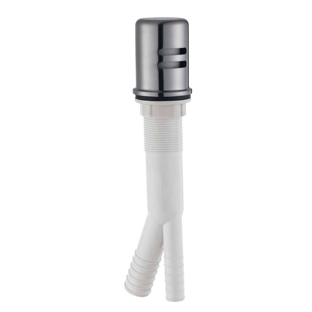 Dishwasher Air Gap Kit with Solid Brass Skirted Cover, Satin Nickel – Design House, 522953