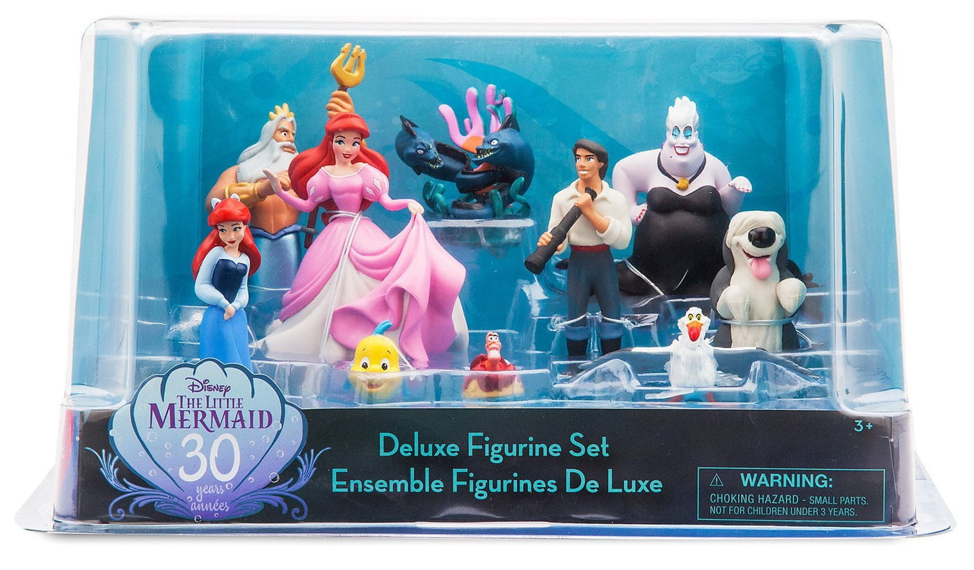 Disney 30th Anniversary The Little Mermaid Deluxe Figure Set, 3+, PVC, 10 PCS Set