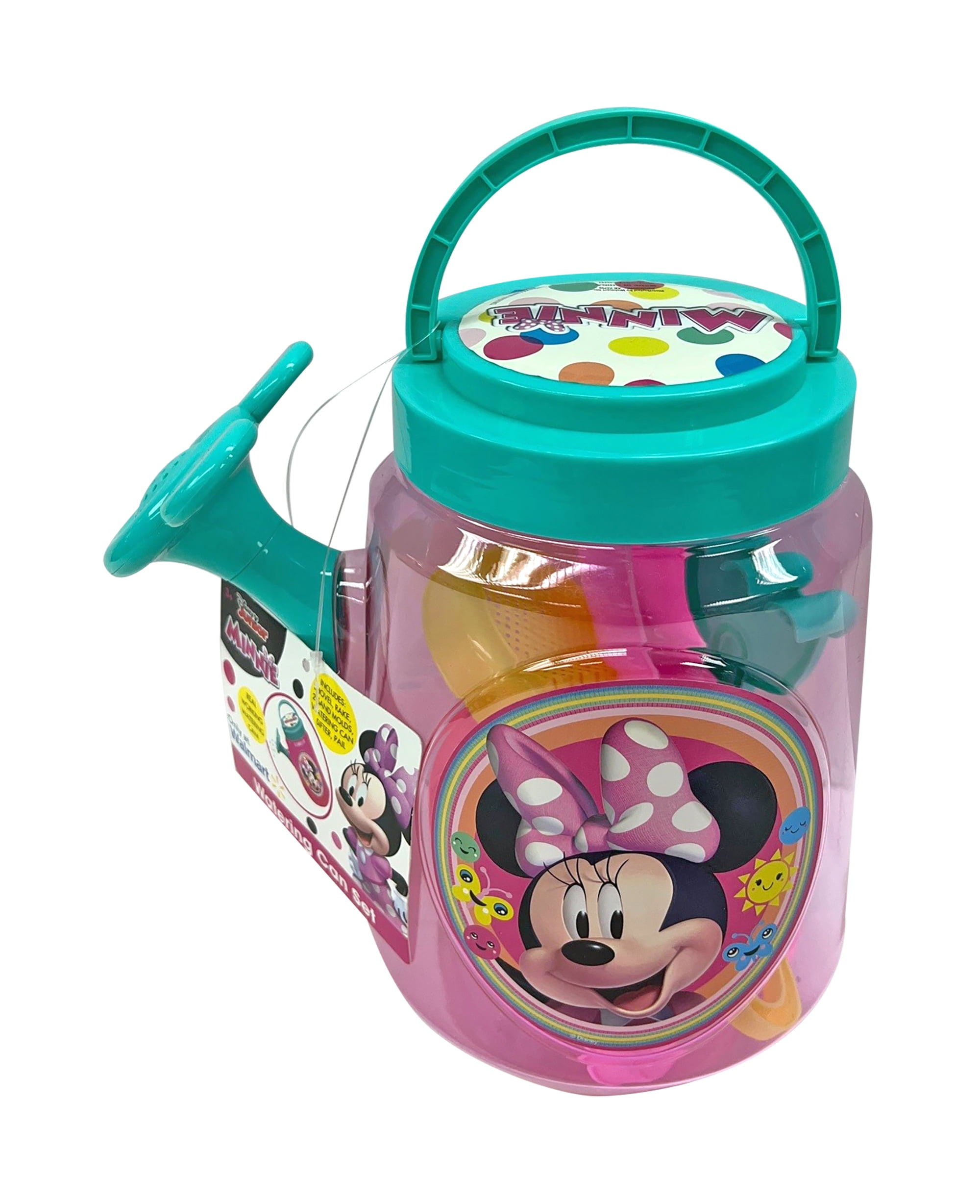 Disney Minnie Mouse Portable Clear Plastic Beach Watering Can, for Ages 3+. 0.94 Lbs.