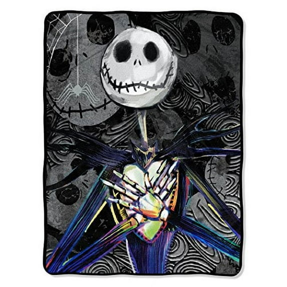 Disney's The Nightmare Before Christmas, "Dark Creep" Micro Raschel Throw Blanket, 46" x 60", Multi Color