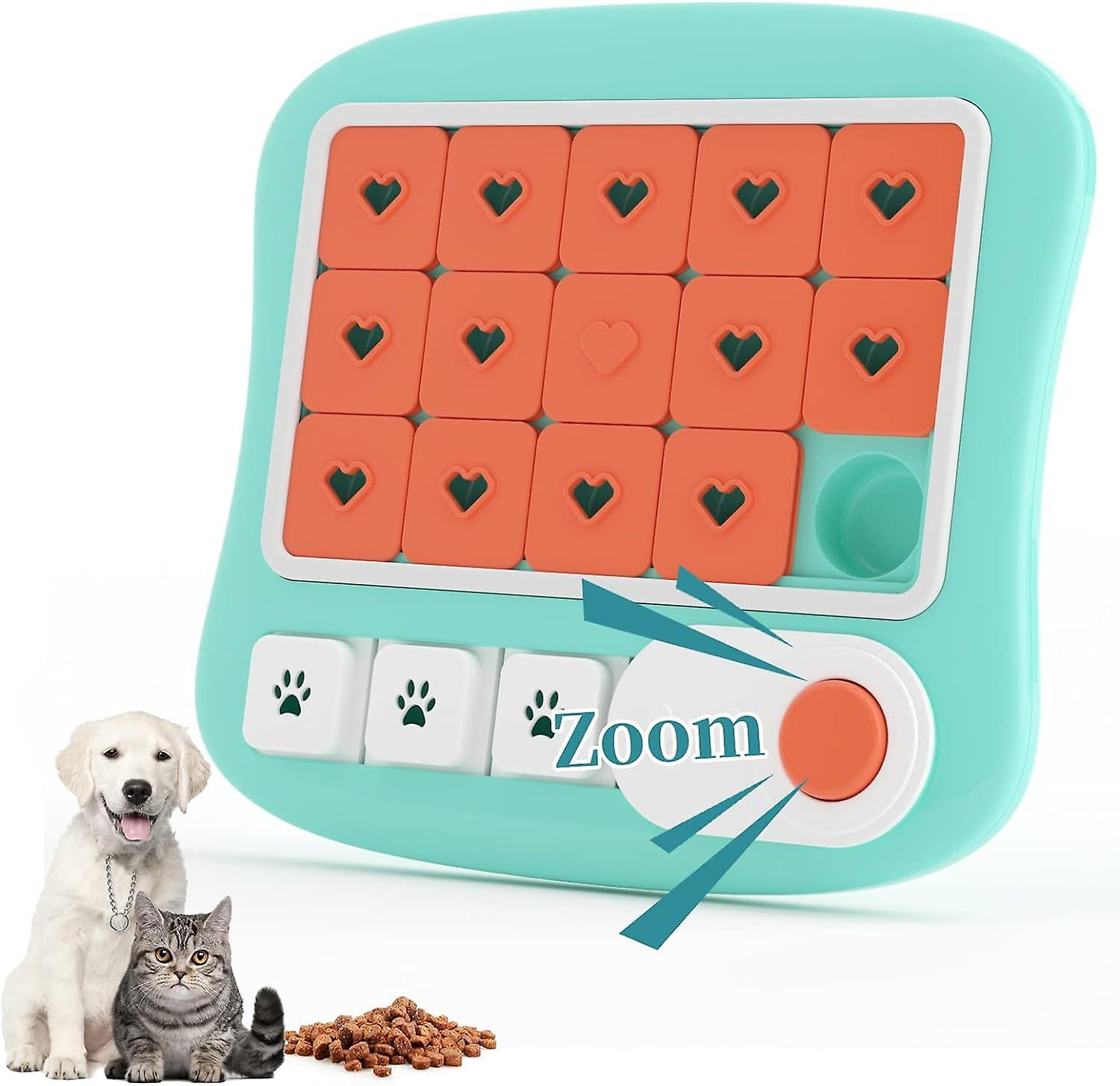 Dog Puzzle Toys,Interactive Dog Treat Puzzle for Iq Training, Dog Puzzle Toy for Dogs with Squeaky Dog Button Design