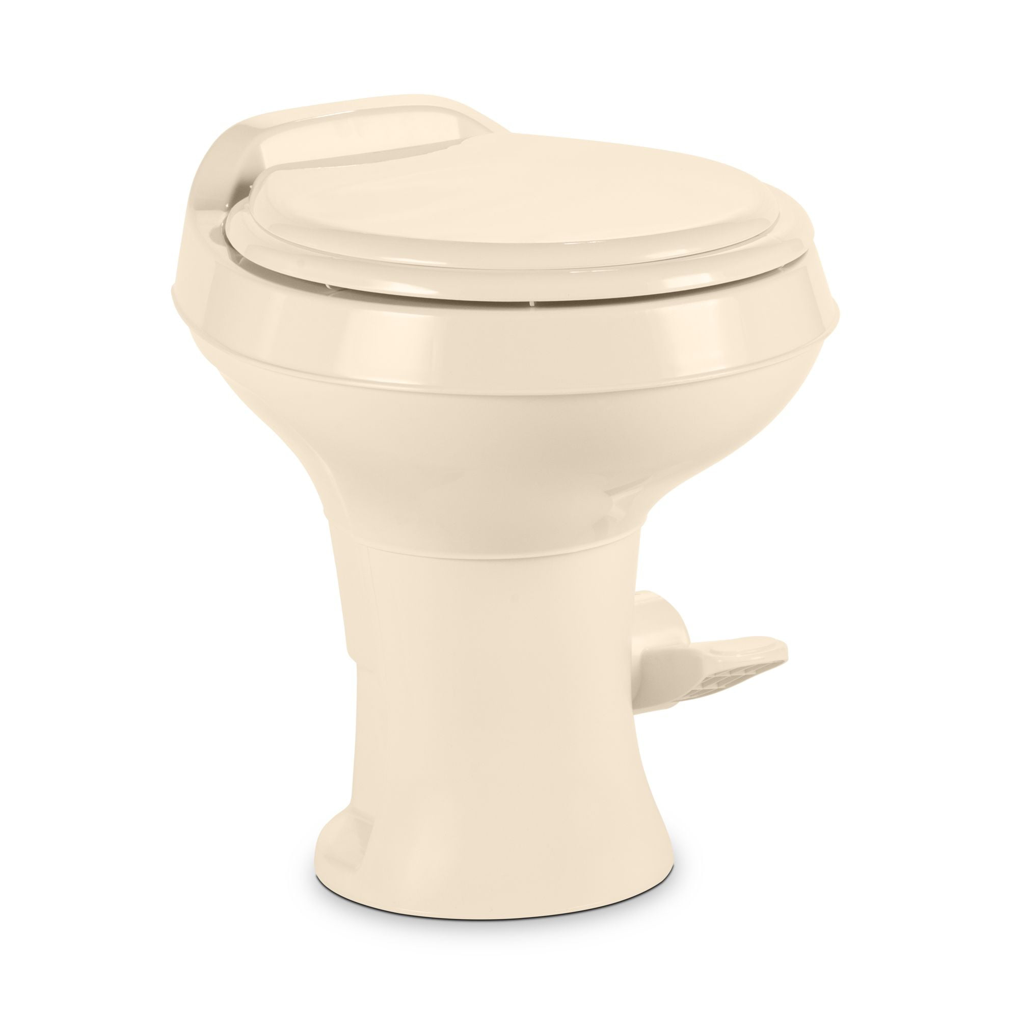 Dometic 302300073 300 Series Standard Height Heavy Duty Plastic RV Toilet, Bone