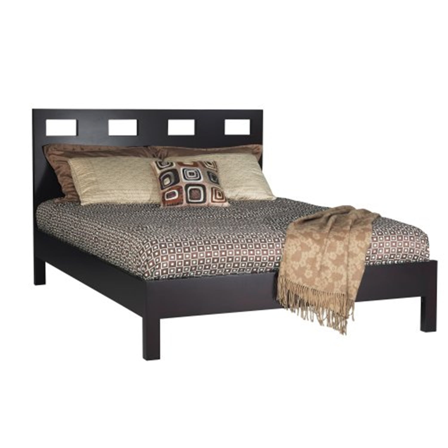 Modus Furniture Riva Wood Platform Bed in Espresso