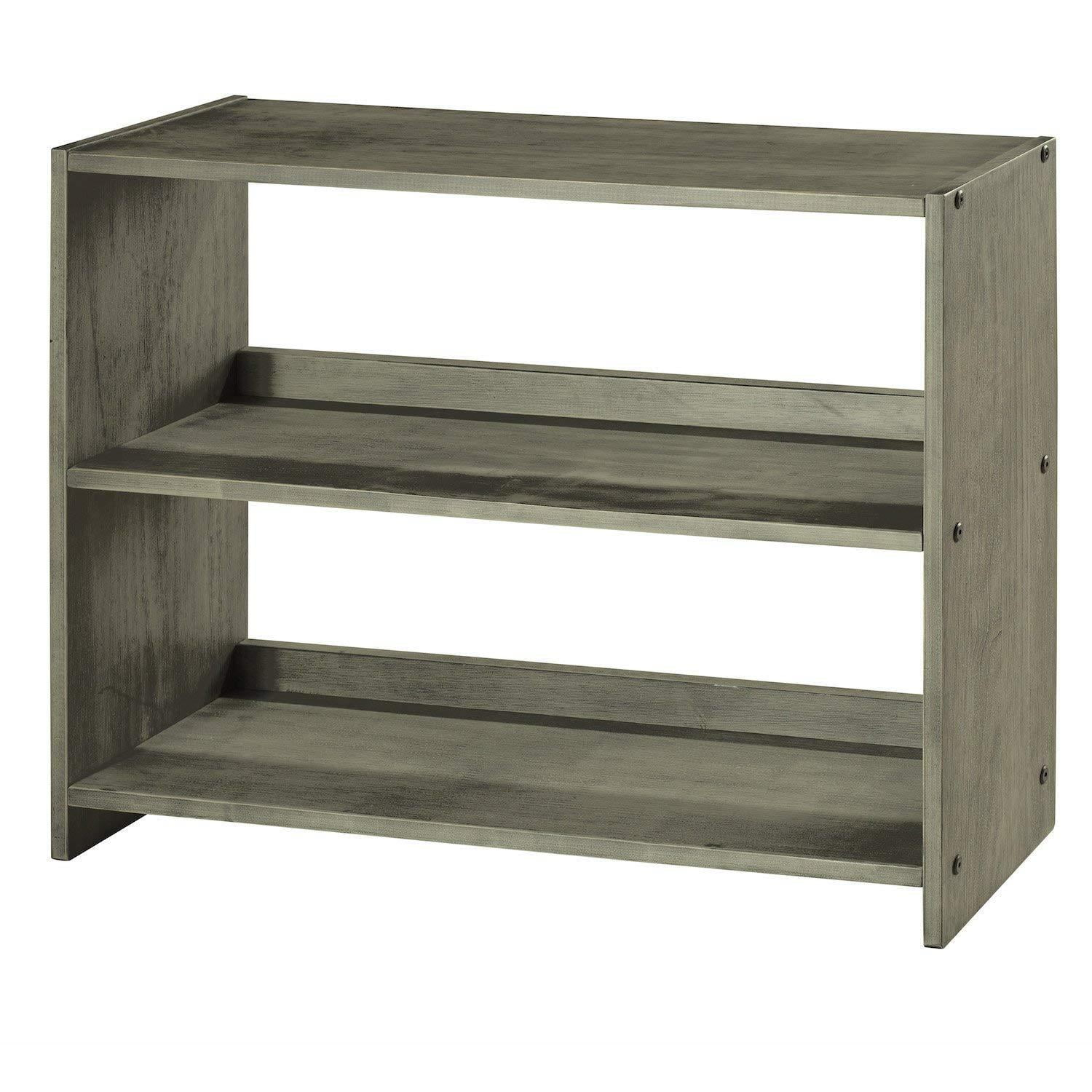 Donco Kids Louver Small Bookcase In Antique Grey Finish PD_790E_AG