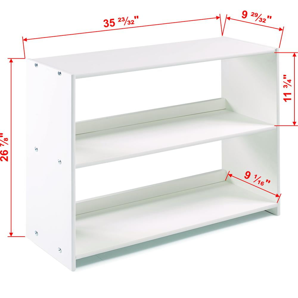 Donco Kids Low Loft Bookcase Shelf White