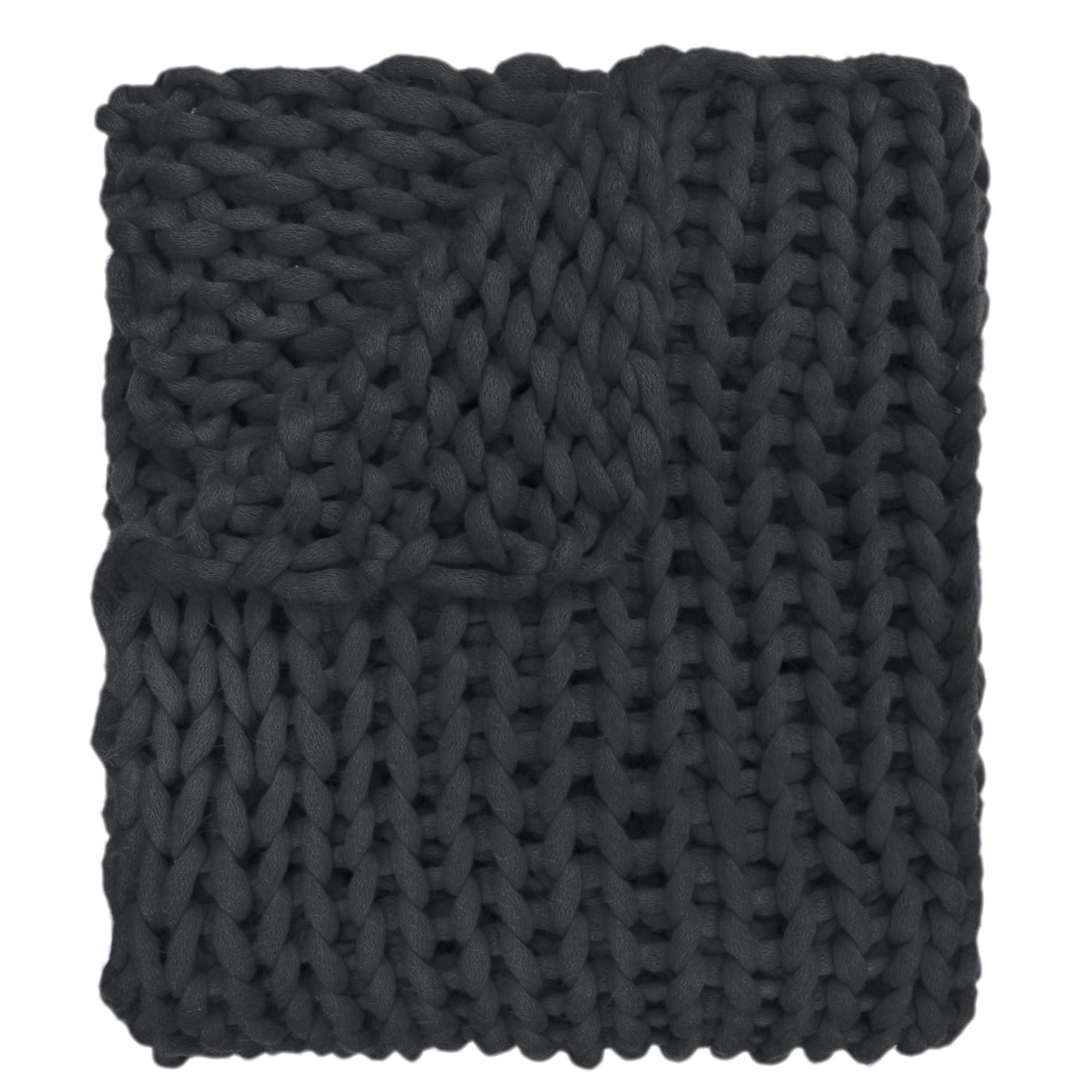 Donna Sharp Chunky Knit Peacock Contemporary Decorative Throw Blanket with Over-Sized Loop Pattern