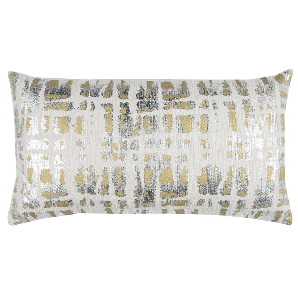 Donny Osmond 14" x 26" Cotton Pillow Cover in Ivory/Gold/Metallic