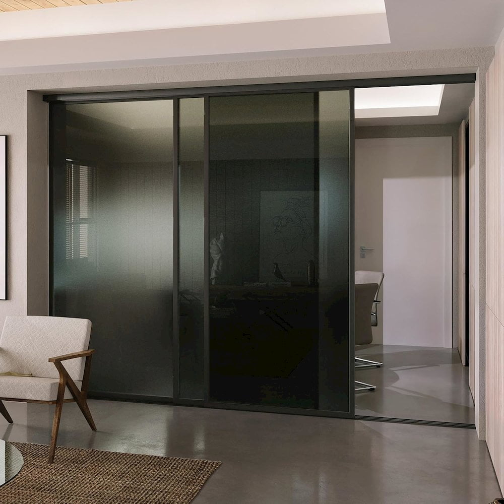 Doors55 Glass Room Divider Panel and Partition Wall