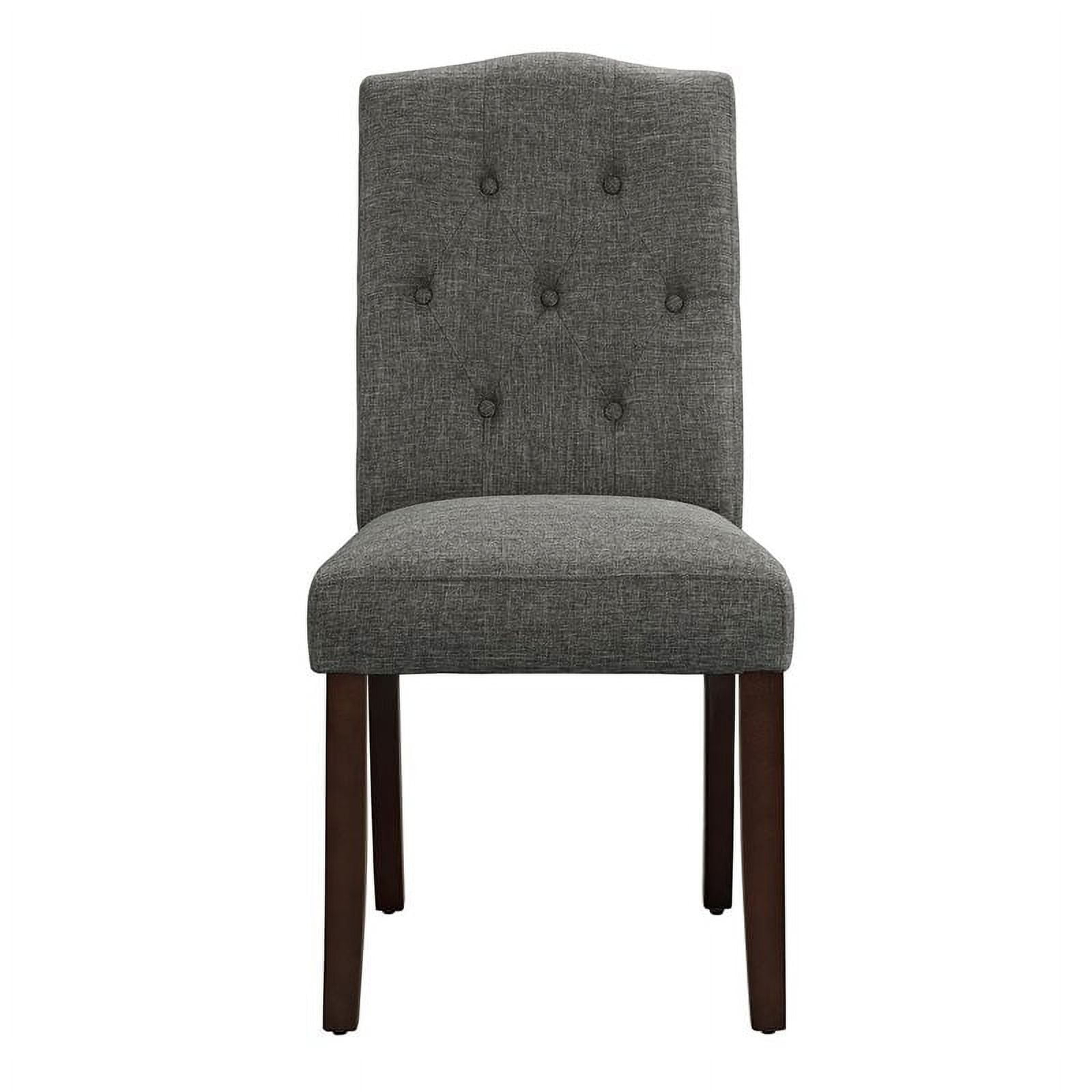 Dorel Living Claudio Tufted Dining or Living Room Accent Chair in Gray