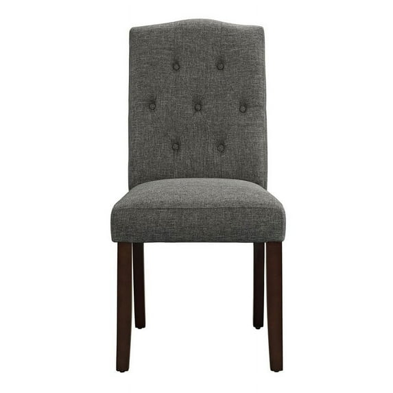 Dorel Living Claudio Tufted Dining or Living Room Accent Chair in Gray