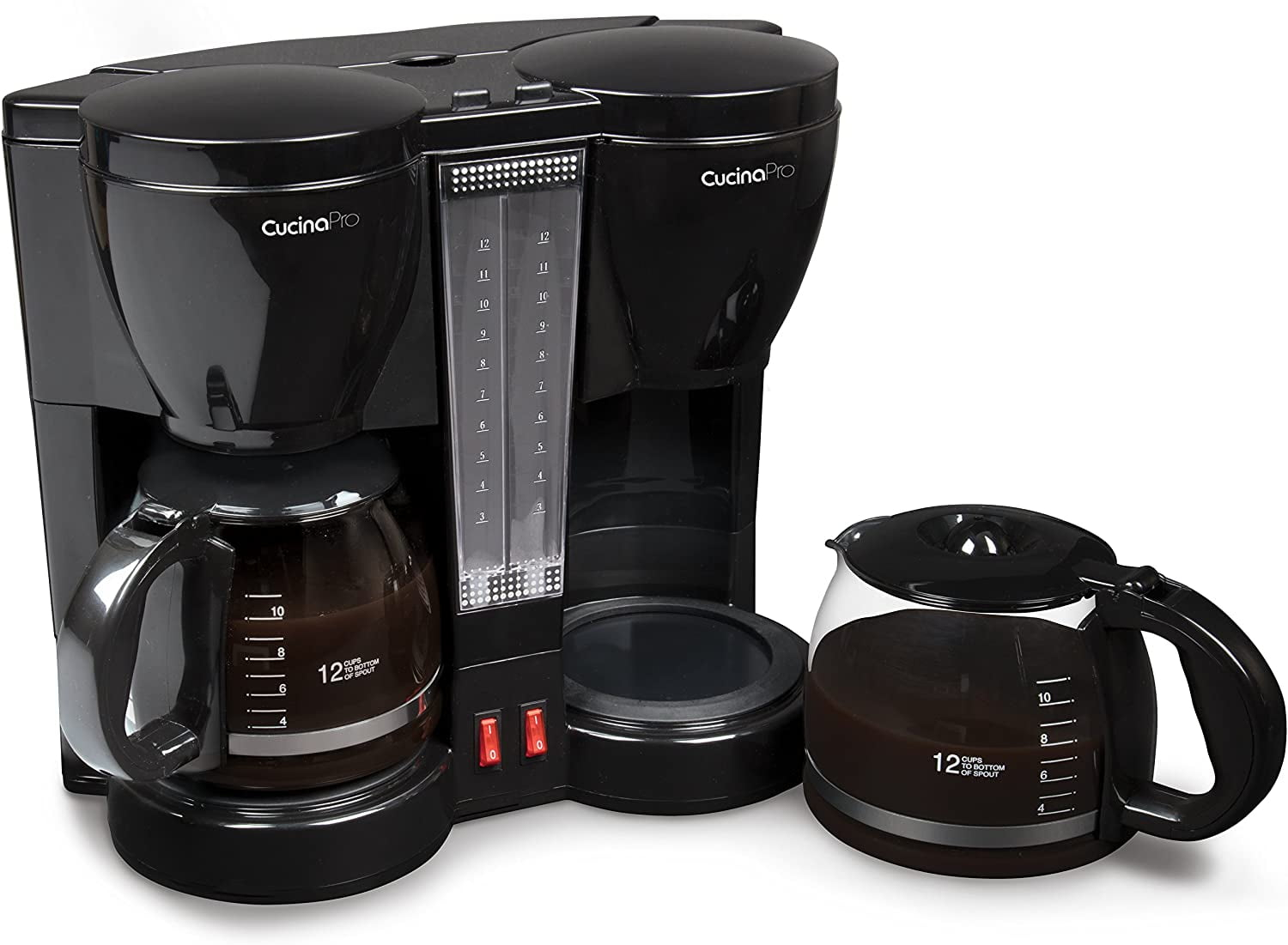CucinaPro Double Coffee Brewer Station - Dual Drip Coffee Maker Brews two 12-cup Pots