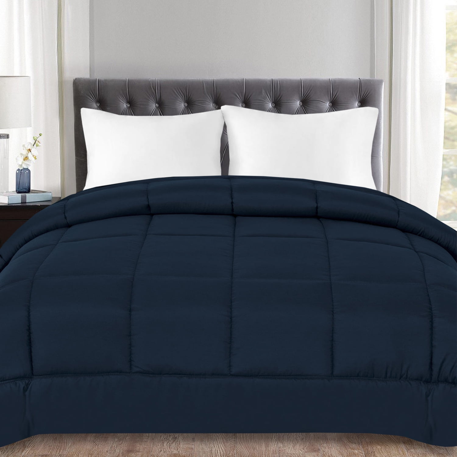 Down Alternative All-Season Comforter by Sweet Home Collection® - Queen, Navy
