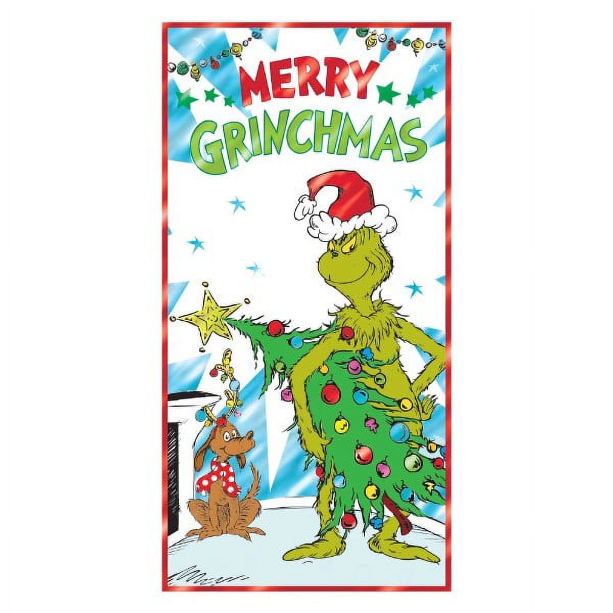 Dr. Seuss 'How the Grinch Stole Christmas' Metallic Foil Door Decoration (1ct)