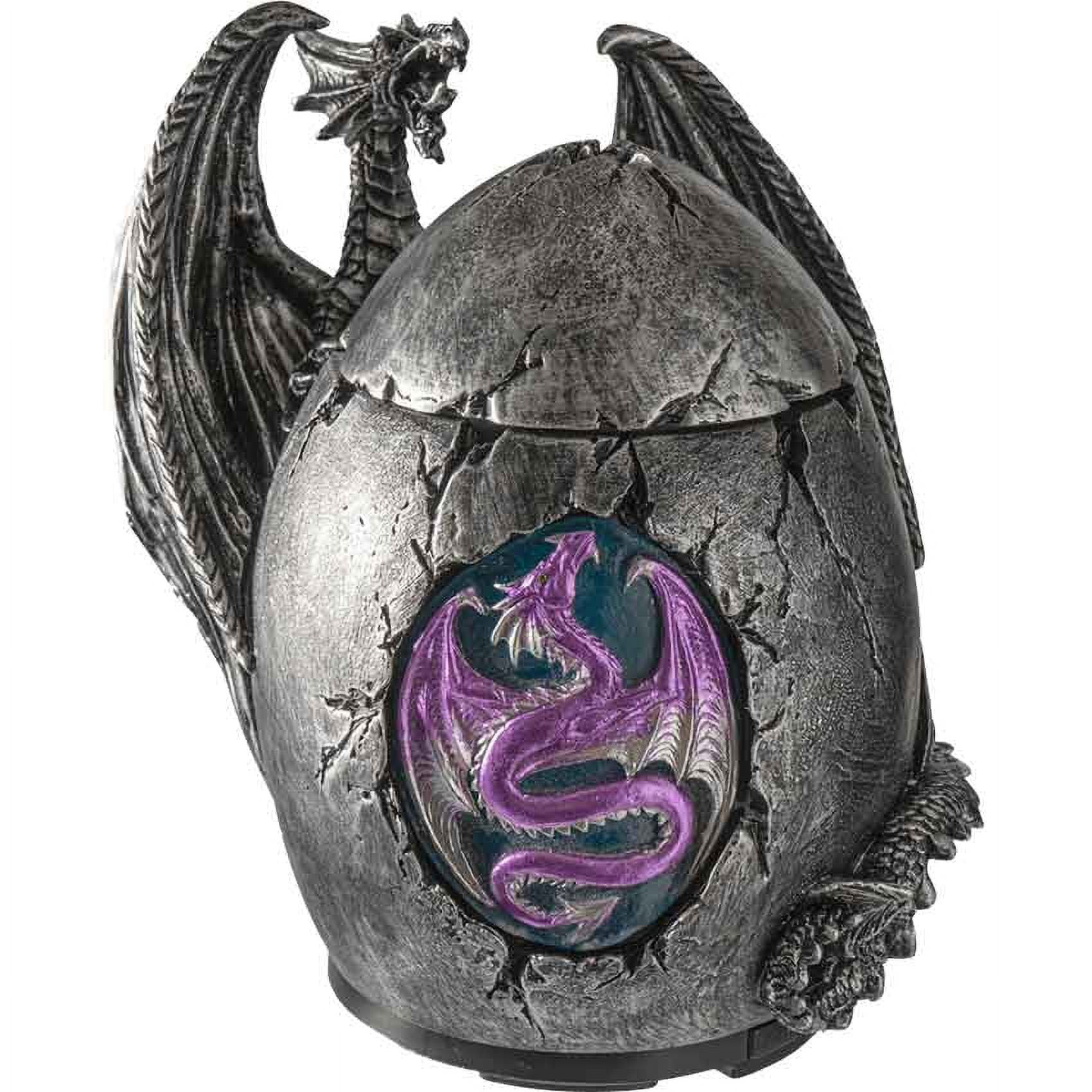 Pacific Giftware Mystical Dragon Egg Shape Aroma Diffusers for Essential Oils 4 Timer Color Changing LED Night Light Auto Off Gothic Fantasy Home Decor