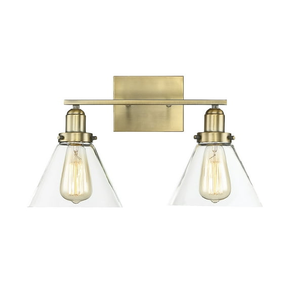 Savoy House Drake 2 - Light Vanity in  Warm Brass