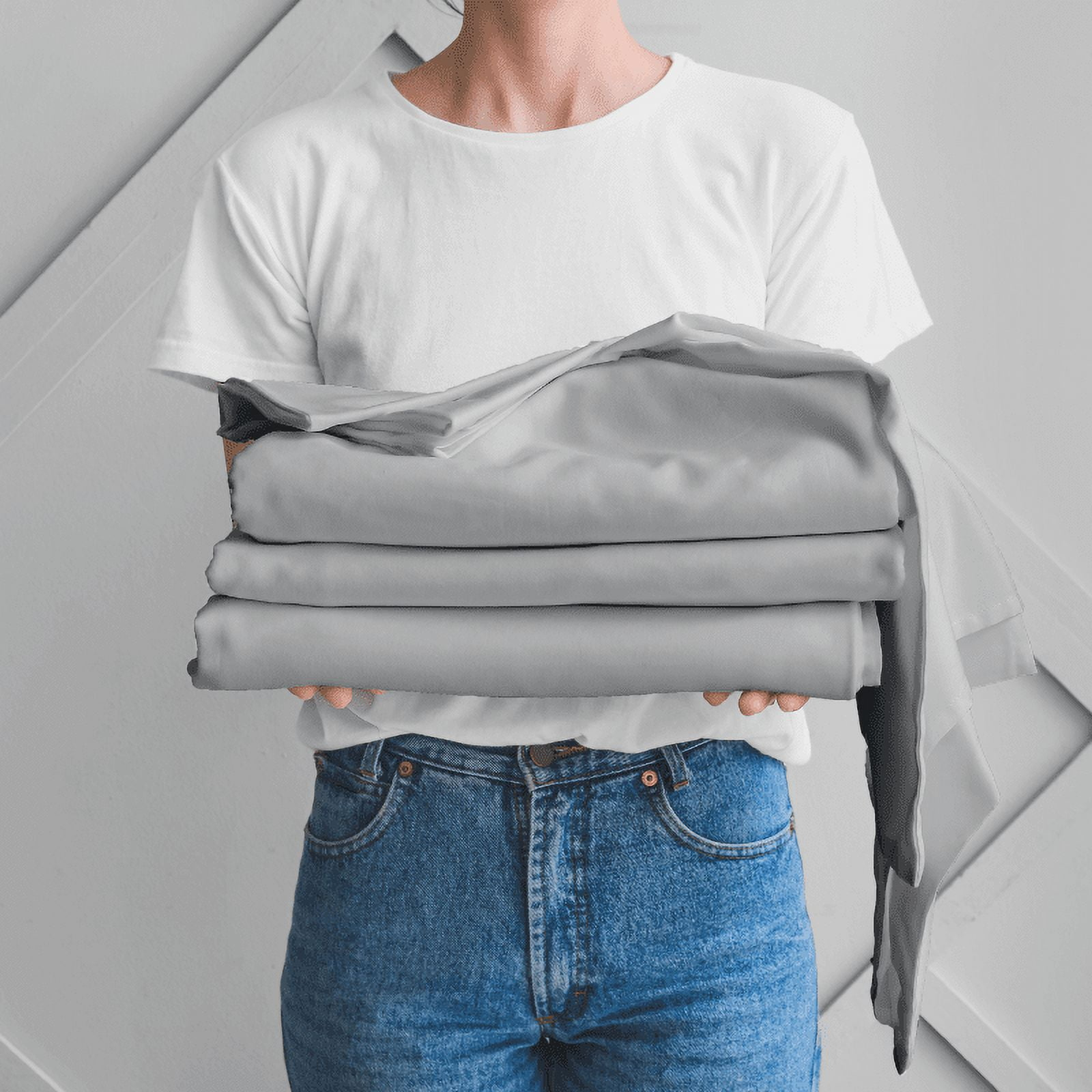 DreamFit® Moisture-Wicking StaDry™ Sheet Sets, DreamComfort™ Collection - Gray - Queen