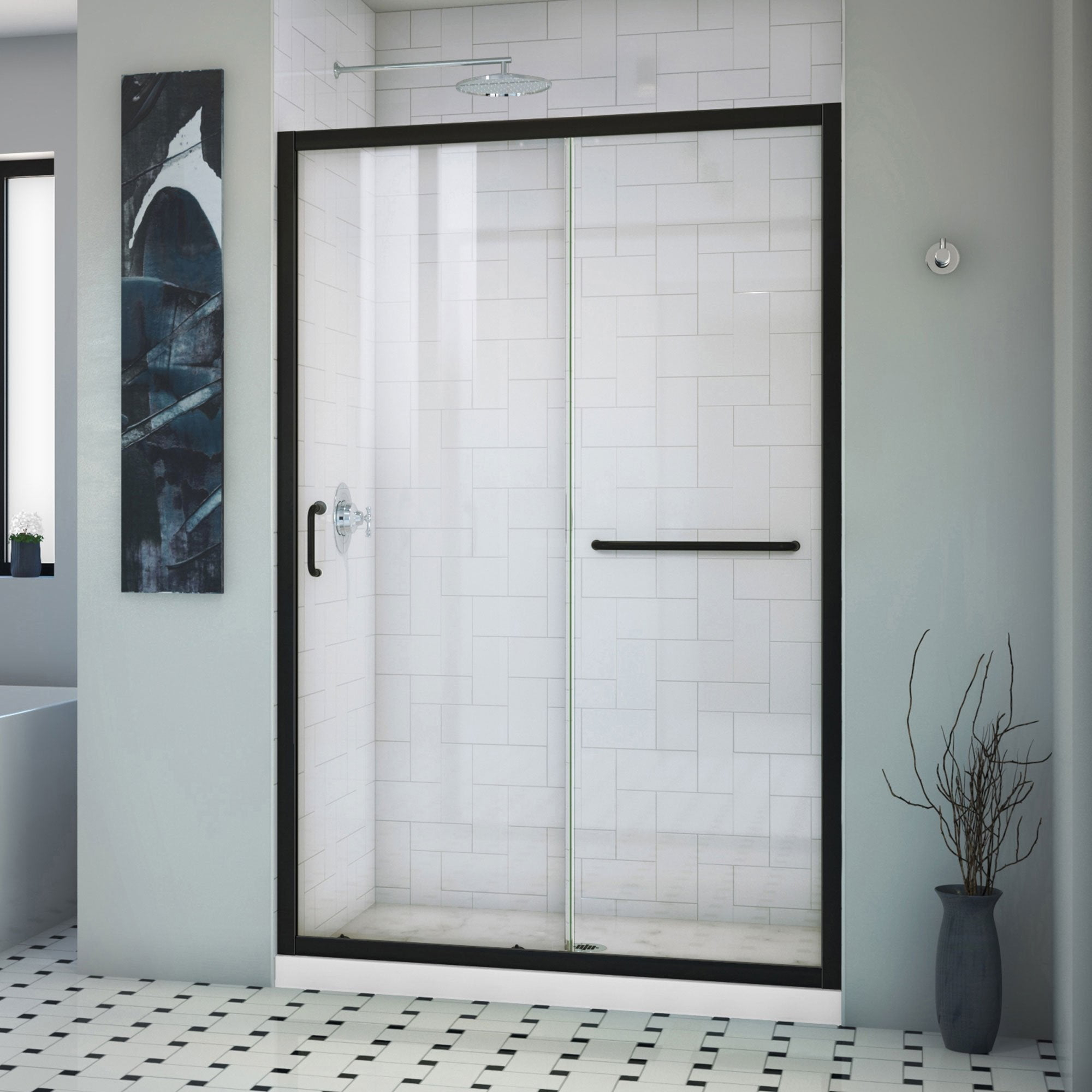 Dreamline Dl6975clc-22 Infinity-Z 74-3/4" High X 48" Wide X 36" Deep Alcove Shower Module