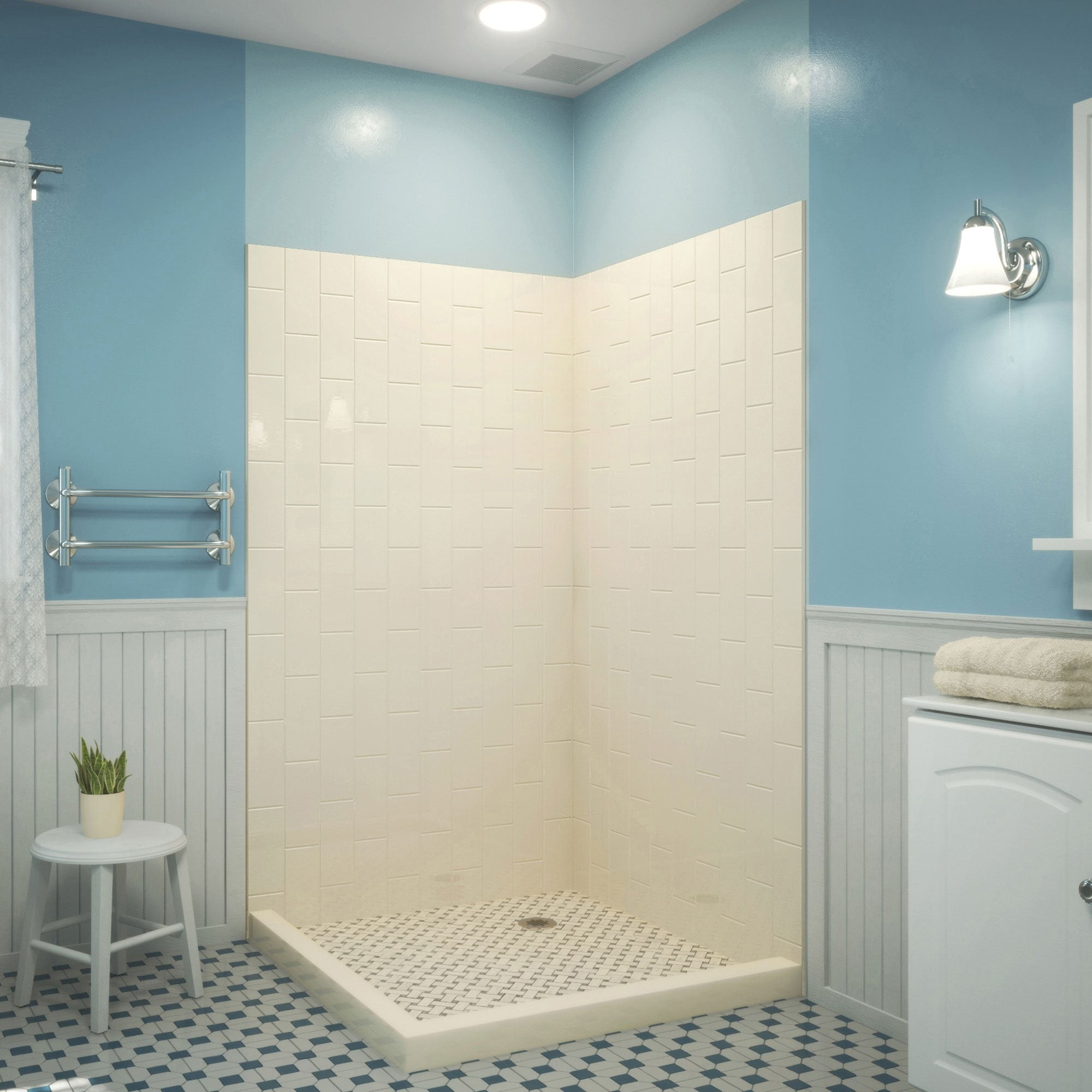 Dreamline Shbw-1541760 Qwall-Vs 41" W X 41" D X 76" H Acrylic Corner Backwall Shower Kit -