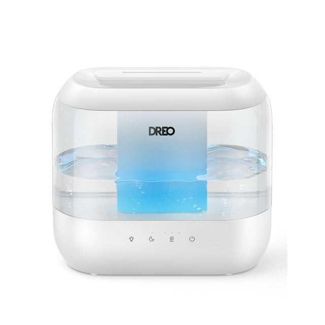 Dreo Humidifiers for Bedroom, Top Fill 4L Supersized Cool Mist Humidifier with Oil Diffuser and Nightlight, 32H Runtime, Quiet Ultrasonic Humidifiers for Home, Large Room, Baby Nursery and Plants