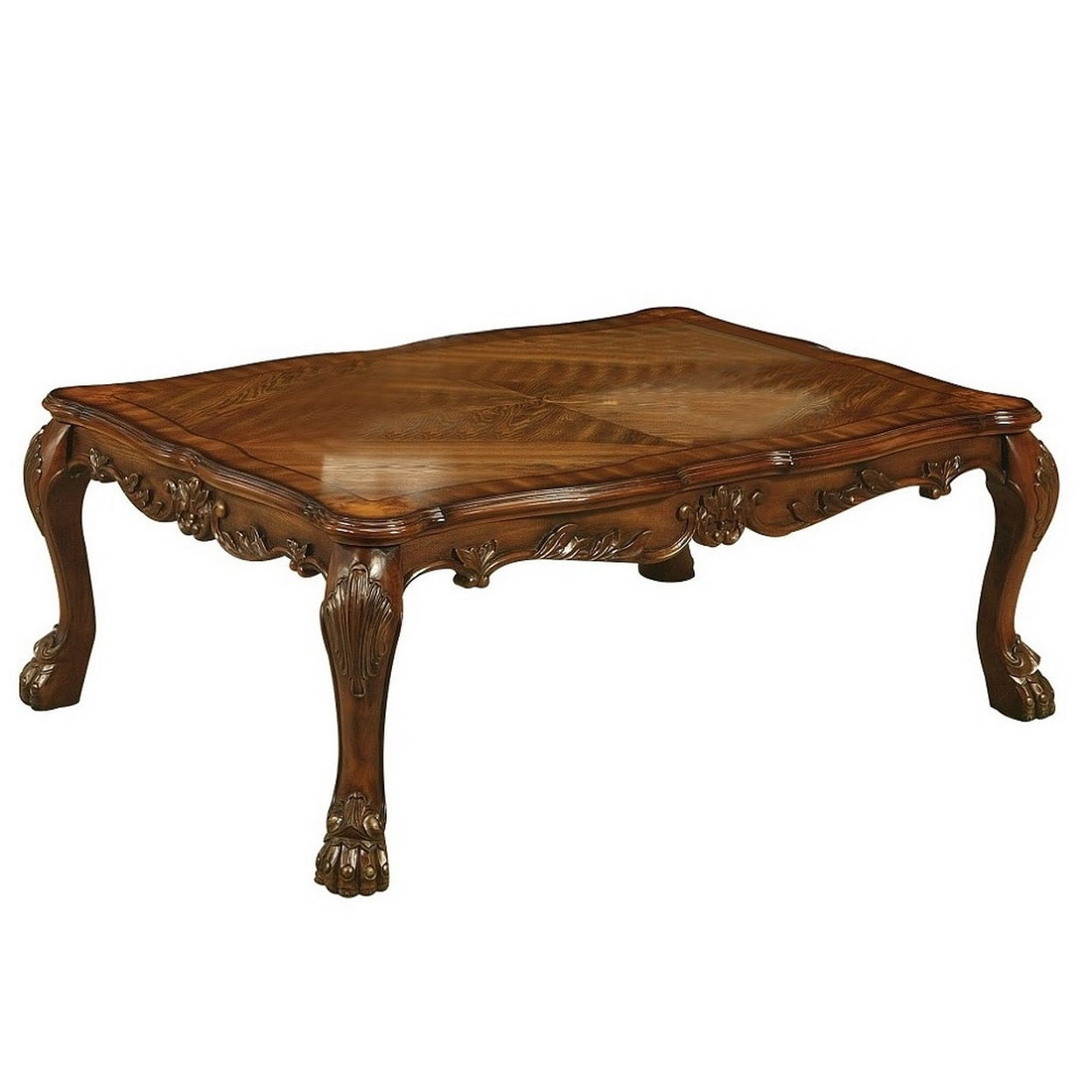 ACME Dresden Rectangular Wooden Coffee Table in Cherry Oak