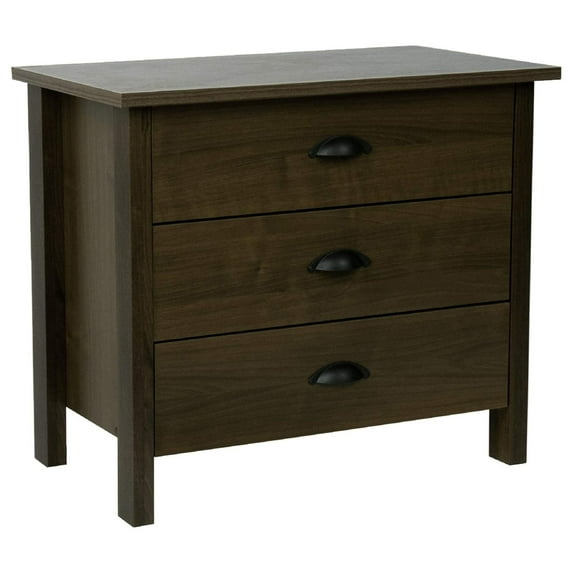 Jiowenm 3 Drawer Nouvelle Chest Walnut
