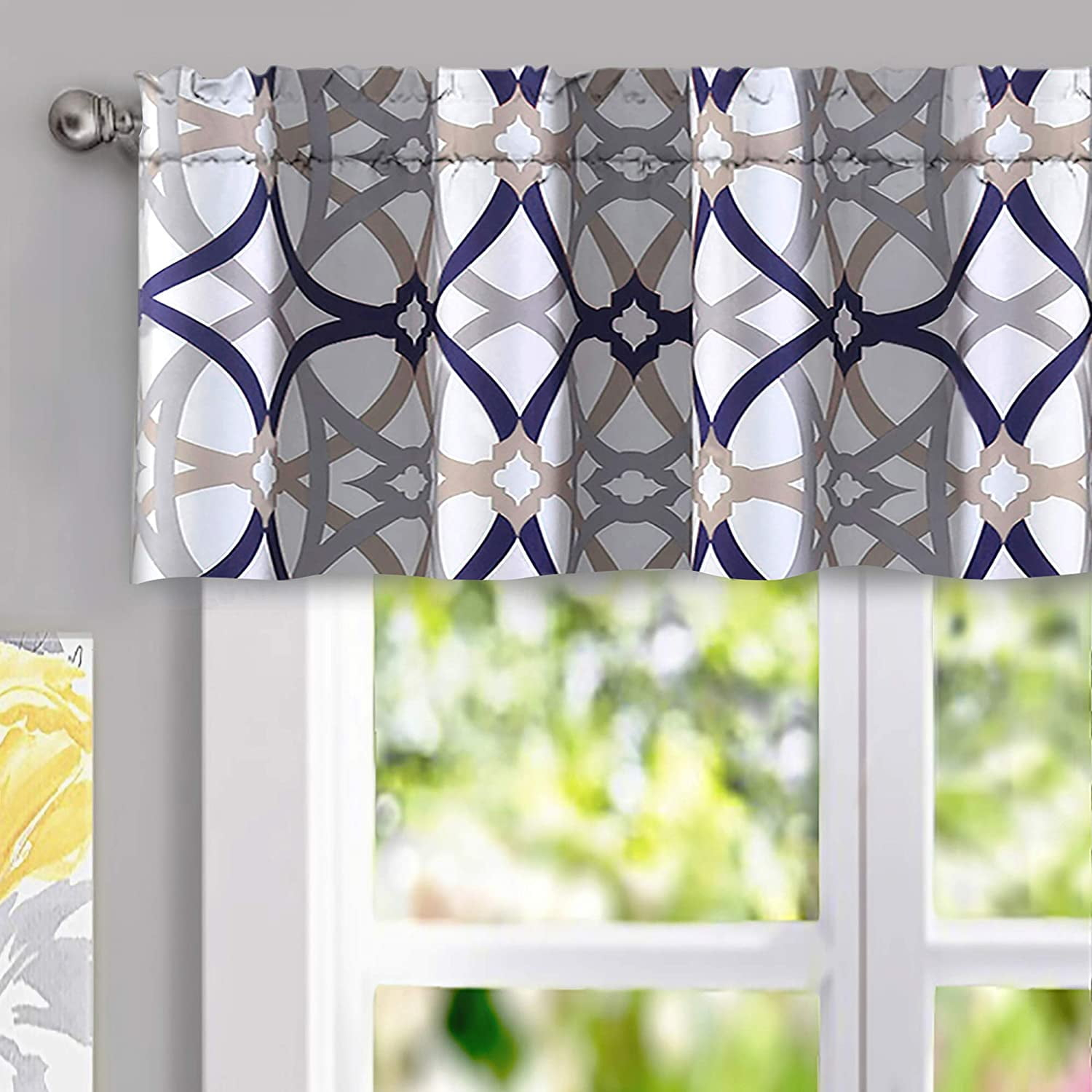 DriftAway Rod Pocket Blackout Valances, 52" x 14"