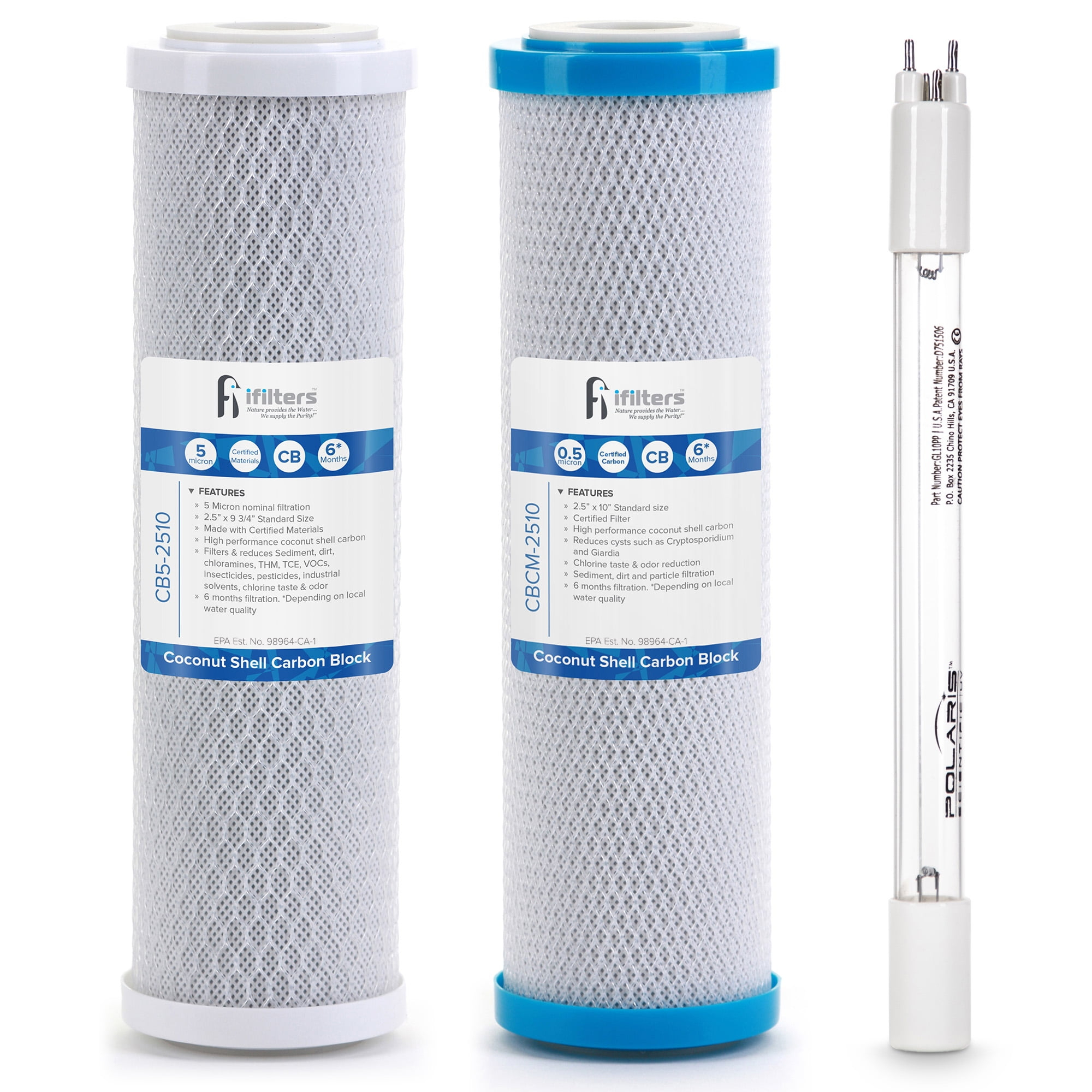 Drinking Water Replacement Filter Set for 3 stage UV Filtration Systems