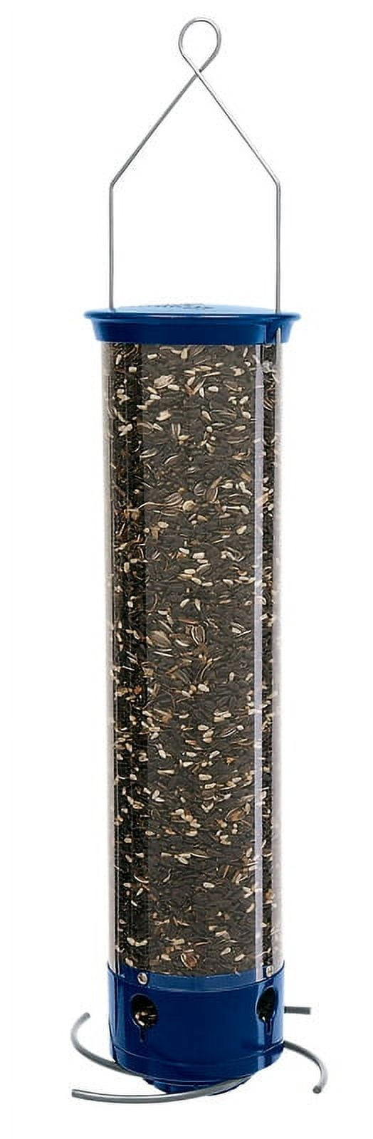 Droll Yankees Whipper Bird Feeder, Wild Bird, 5 lb Polycarbonate Tube 4 ports, 8.75"L x 8.75"W x 28"H