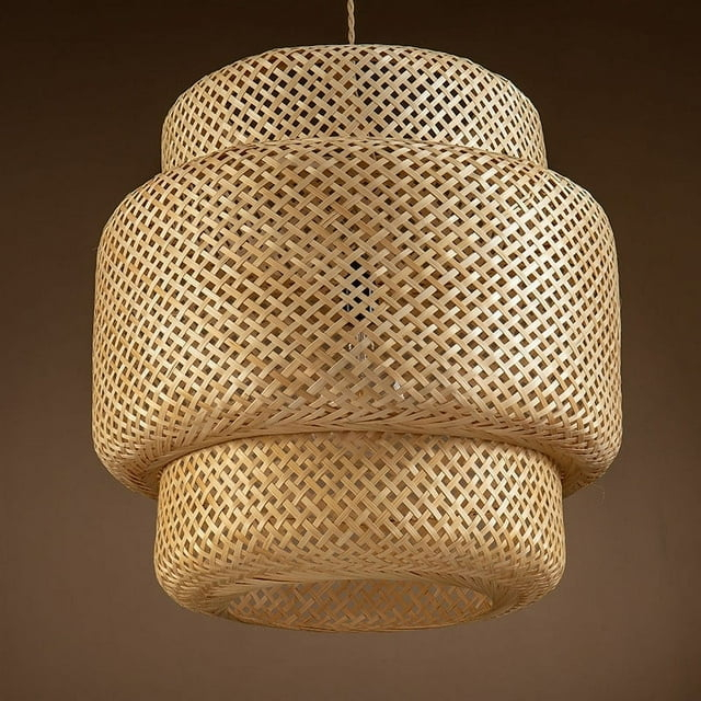 Drusilla Single Light Rattan Pendant Light - 20.9" x 19.7"