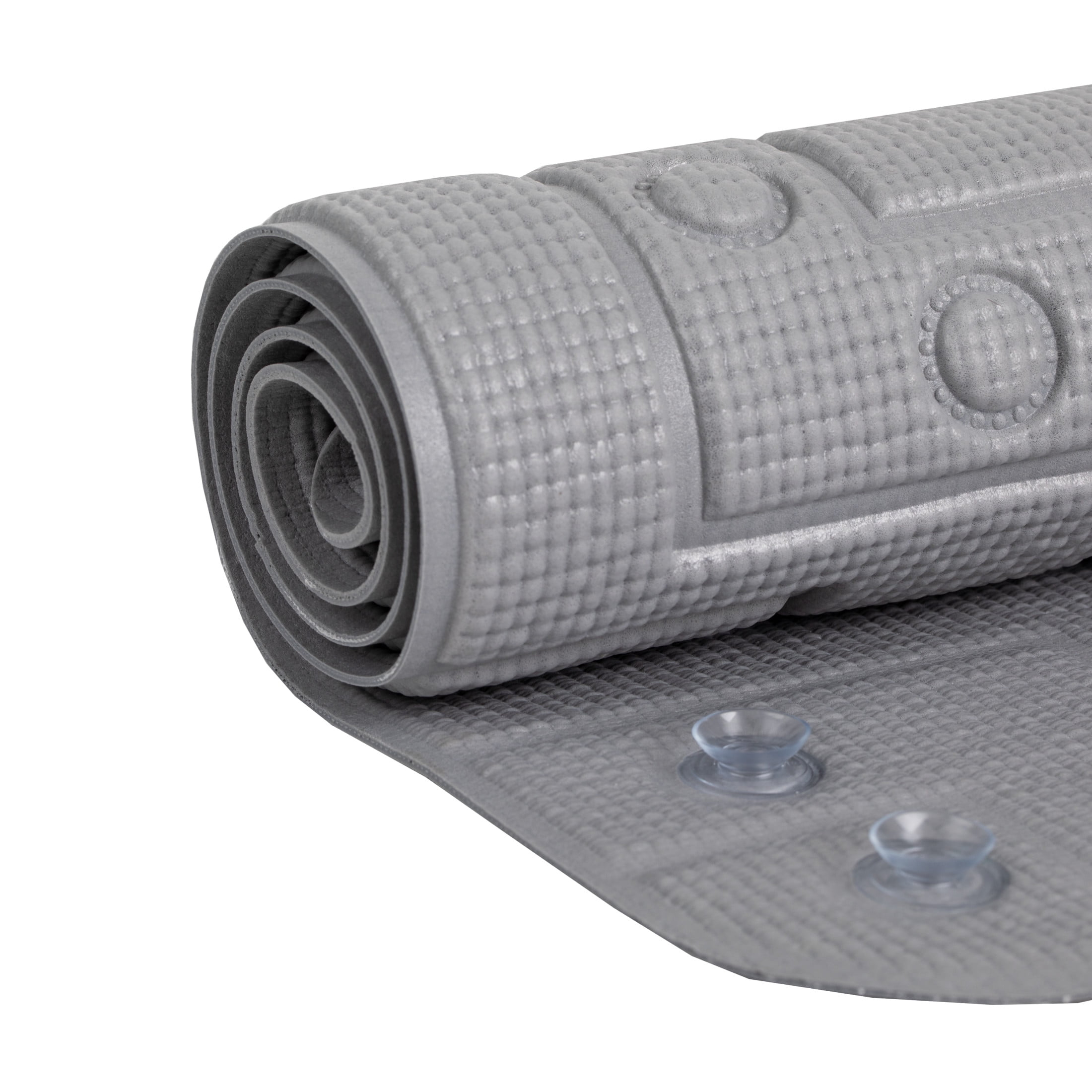 Duck Brand 17" x 36" Safety Grip Bathtub Mat with Suction Cups, Gray