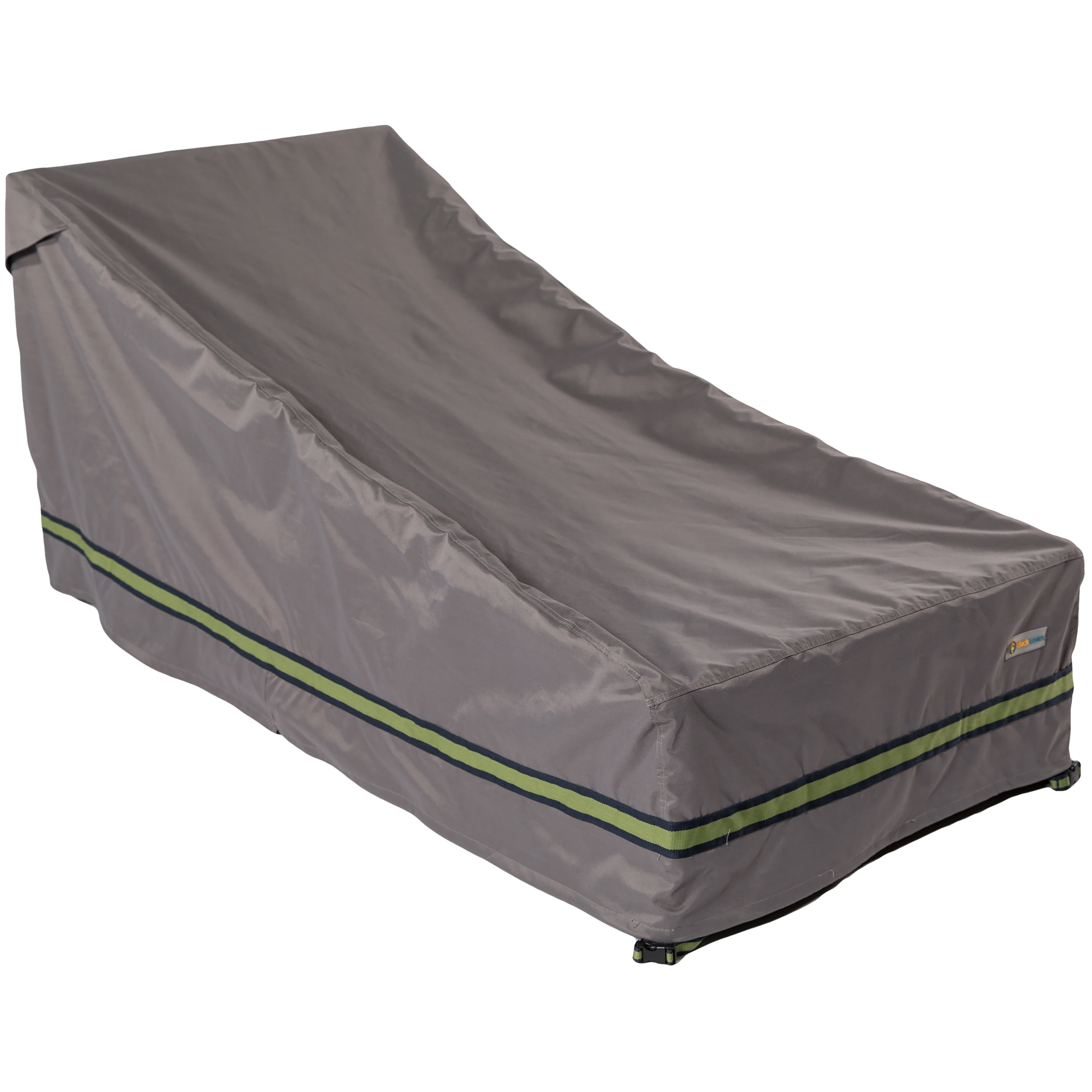 Duck Covers Soteria Waterproof 82 Inch Double Wide Patio Chaise Lounge Chair Cover