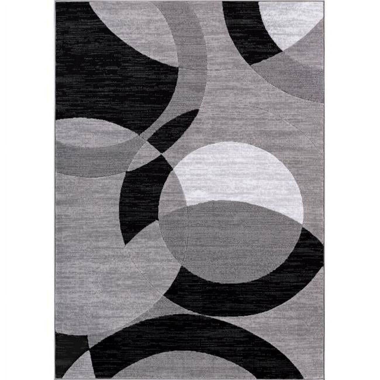 Well Woven Dulcet Bingo Modern Geometric Grey 3'11" x 5'3" Area Rug