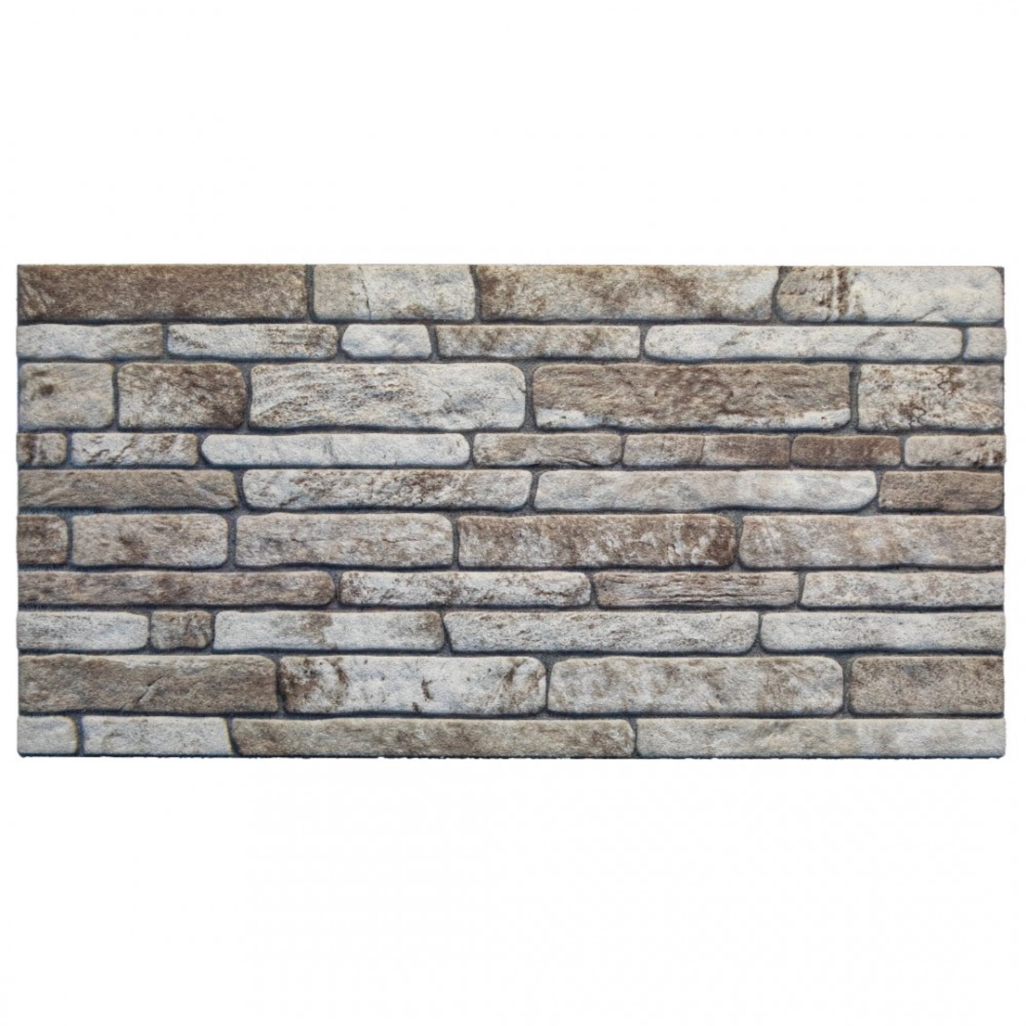 Dundee Deco 3D Wall Panels Brick Effect - Cladding Light Brown Grey Stone Look Wall Paneling, Styrofoam, SAMPLE, Size 10 x 10 in.