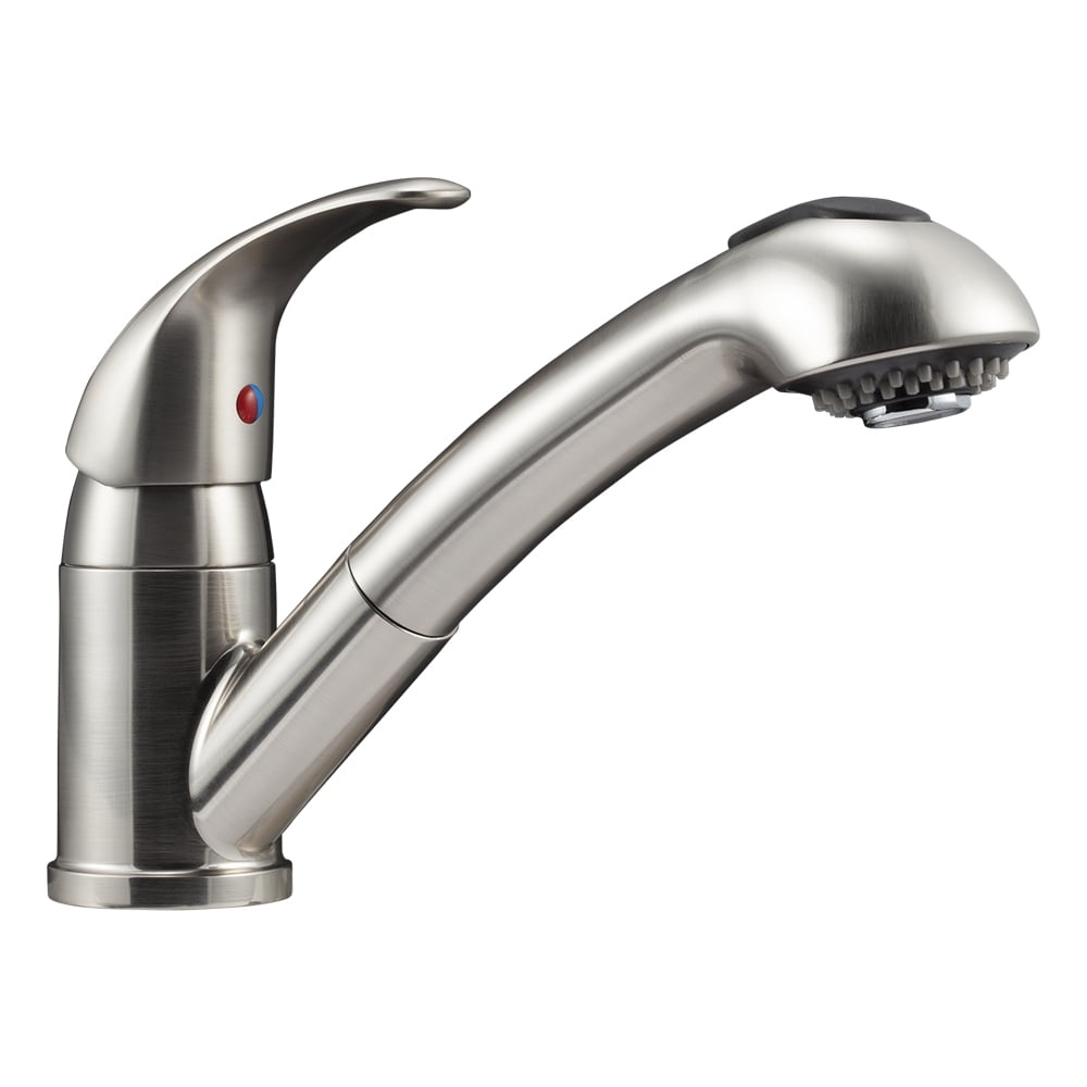 Dura Faucet Designer Pull-Out RV Kitchen Faucet - Brushed Satin Nickel