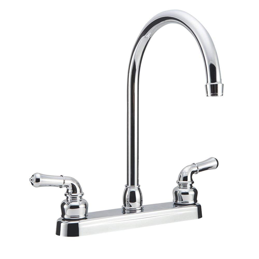 Dura Faucet J-Spout RV Kitchen Faucet - Chrome Polished