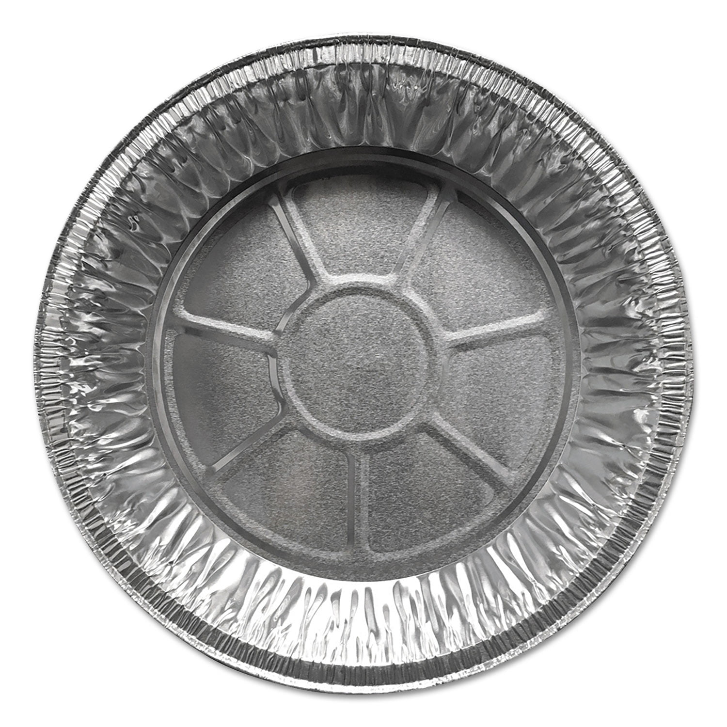 Durable Packaging Aluminum Pie Pans, Medium, 27.6 oz, 9" Diameter x 1"h, Silver, 500/Carton