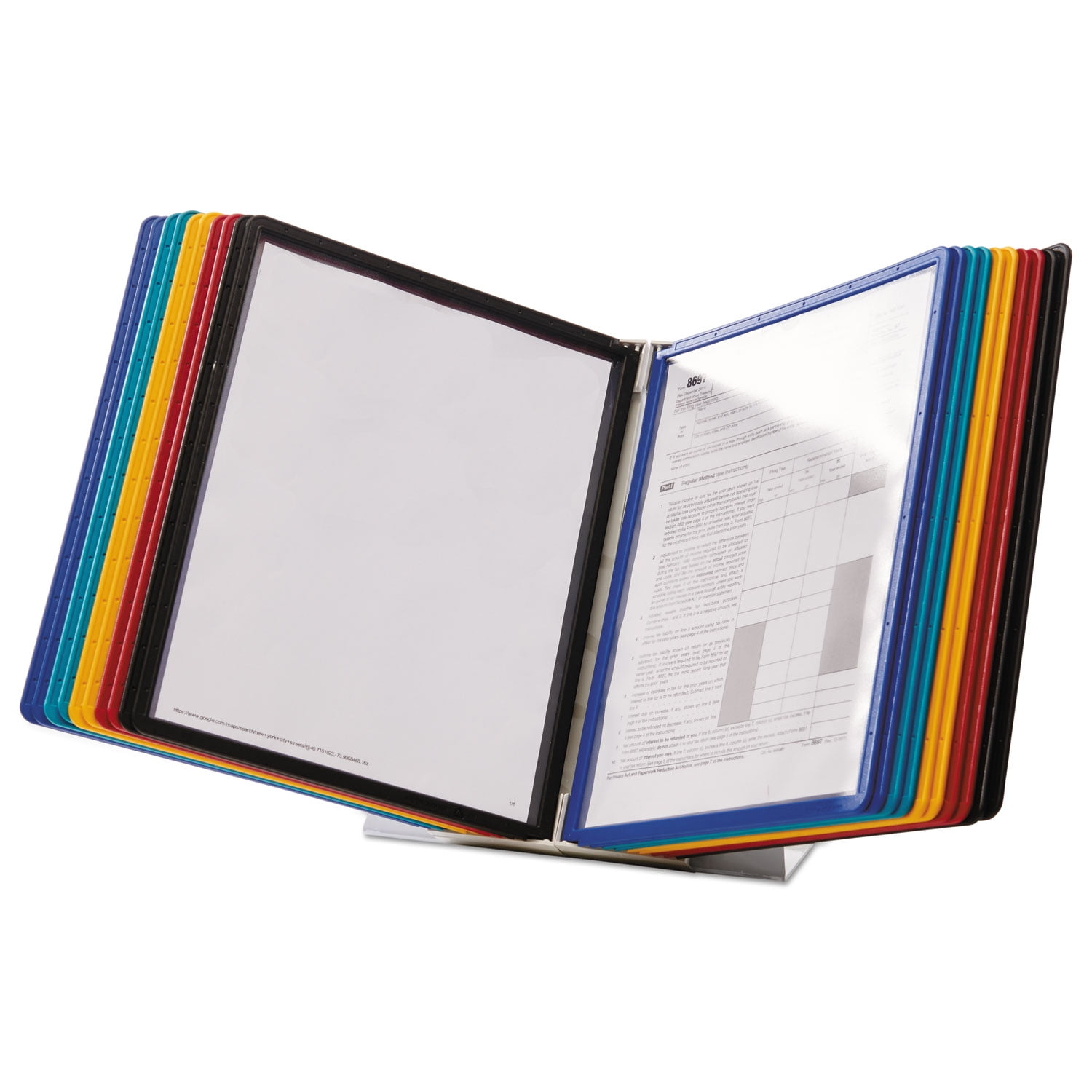 Durable® ario Reference Desktop System, 20 Panels, Assorted Borders And Panels