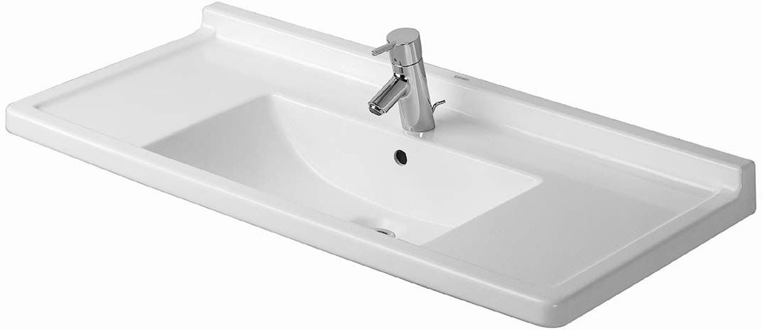 Duravit 030410-1Hole Starck 3 42" Ceramic Vanity Top - White
