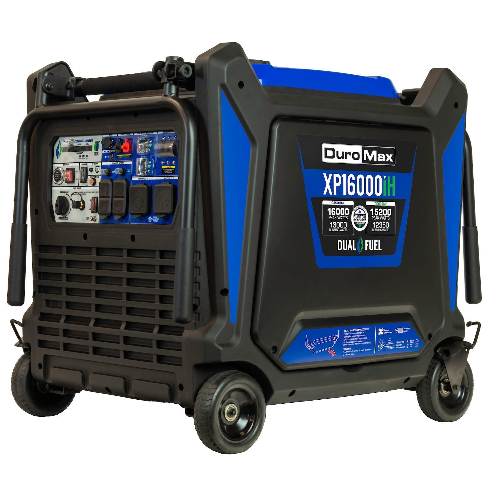 DuroMax XP16000iH 16,000 Watt Dual Fuel Portable Inverter Generator with CO Alert
