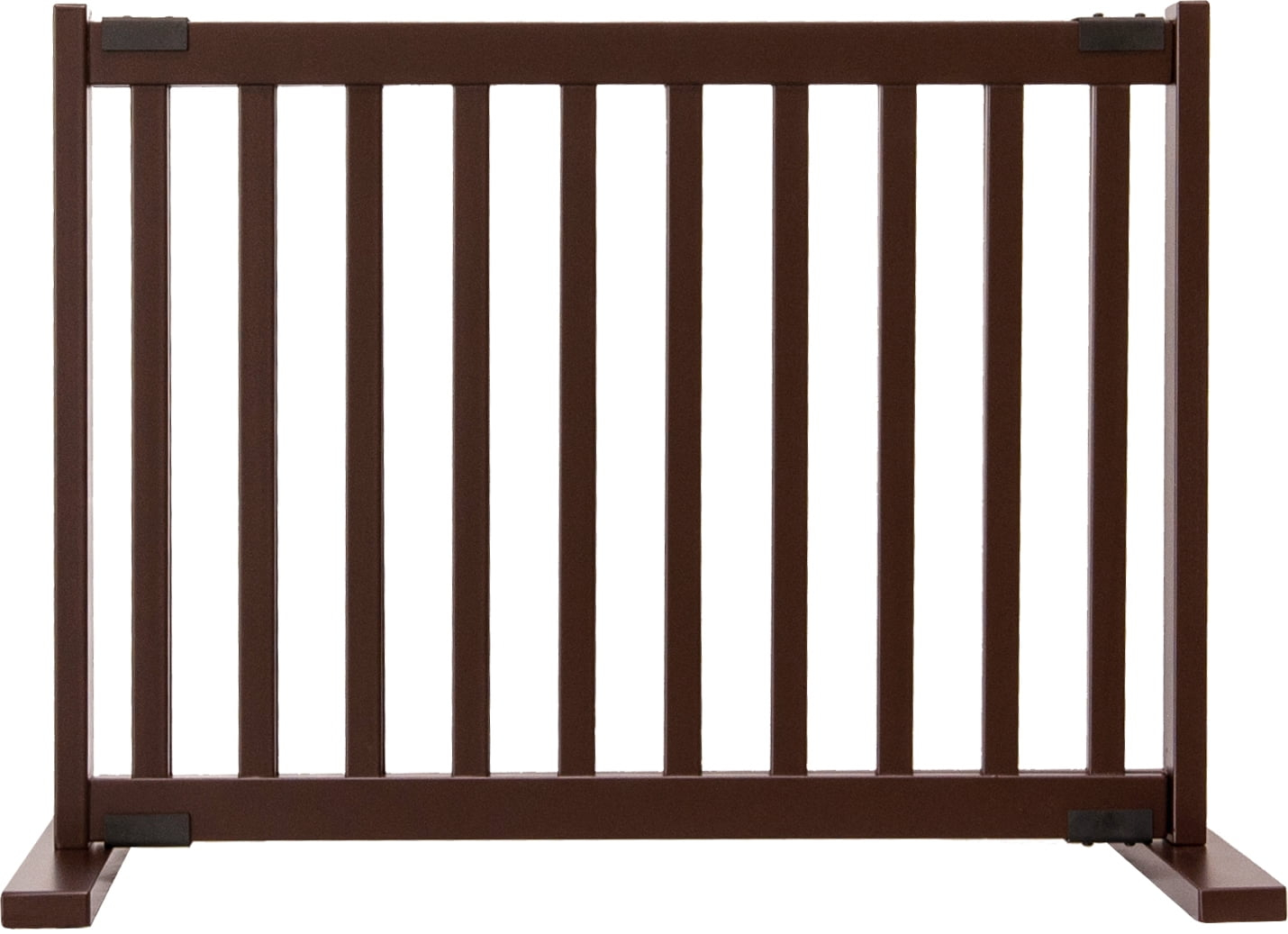 Dynamic Accents Kensington Series Free Standing Solid Wood Pet Gate - Small - Mahogany-Color:Mahogany,Size:Small