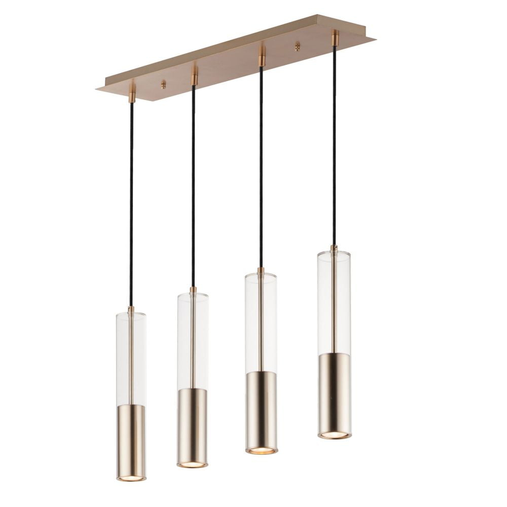 ET2 Lighting - Torch - 28 Inch 28W 4 LED Linear Pendant-Satin Brass Finish