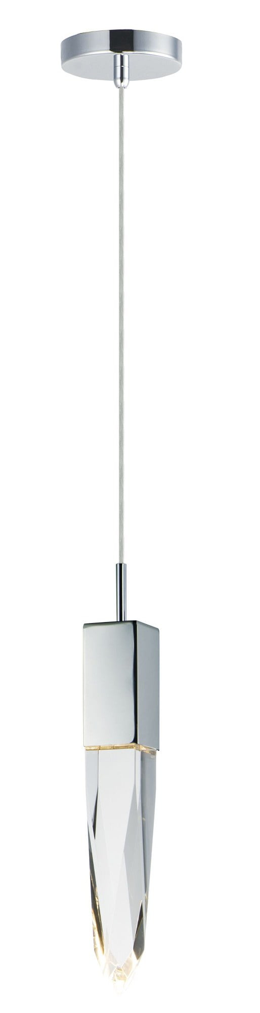 E31242-20PC-ET2 Lighting-Quartz-6W 1 LED Pendant-4.75 Inches wide by 17.25 inches high-Polished Chrome Finish
