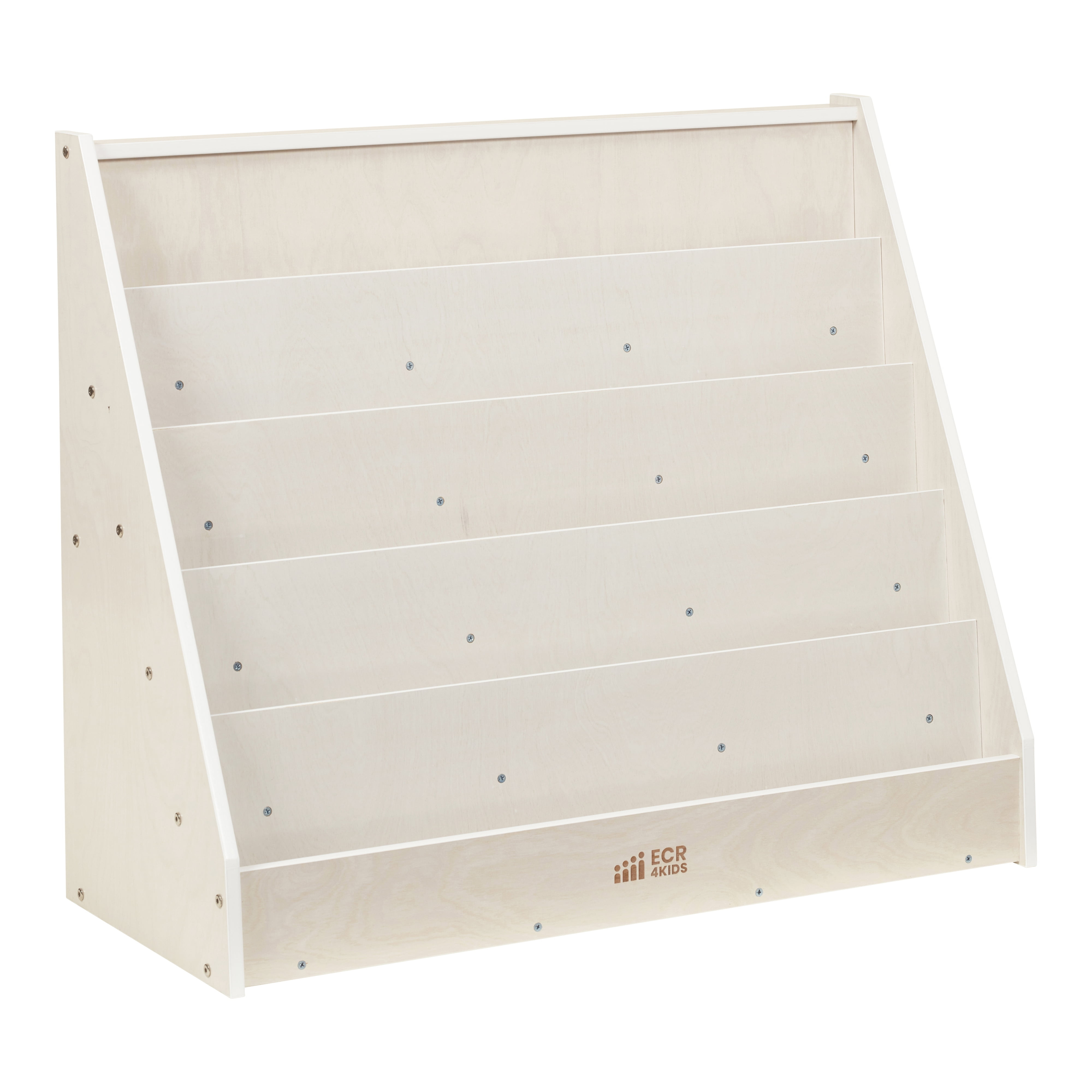 ECR4Kids Single-Sided Book Display, White Wash
